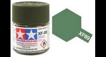 Tamiya Hobbyverf Acrylverf - XF-89 Dark Green 2 - Matt - Acryl - Verf potje - 10 ml