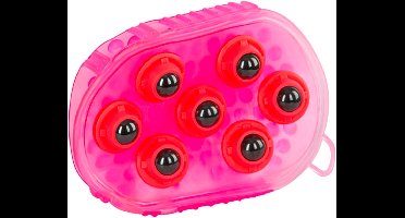 Excellent Borstel magneet massage – Luxe massageborstel voor paarden – Magneet borstel met 7 RVS rollers – Aangenaam masserend effect voor uw paard – Geschikt voor paarden – Roze