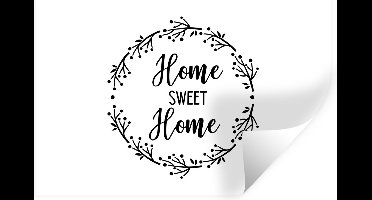 Muurstickers - Sticker Folie - Quotes - Home sweet home - Spreuken - Thuis - Home - 30x20 cm - Plakfolie - Muurstickers Kinderkamer - Zelfklevend Behang - Zelfklevend behangpapier - Stickerfolie