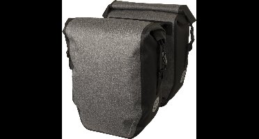 AGU Dubbele Fietstas Shelter - Grijs - 42L - Waterdicht - MIK compatible