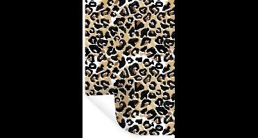 Muurstickers - Sticker Folie - Panterprint - Aquarelverf - Bruin - Zwart - 20x30 cm - Plakfolie - Muurstickers Kinderkamer - Zelfklevend Behang - Zelfklevend behangpapier - Stickerfolie