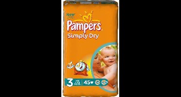 Pampers Baby Luiers - Simply Dry Maat 3 - 45stuks