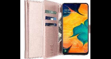 Hoesje geschikt voor Samsung Galaxy A30 - Book Case Kunstleer Pasjeshouder Rosegoud