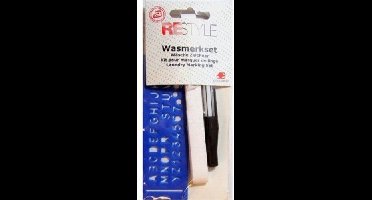 ReStyle - Wasmerkset opstrijkbaar met pen mal en wit lint