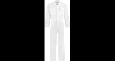 EM Workwear kinderoverall pol/kat Wit met verdekte ritssluiting maat 104