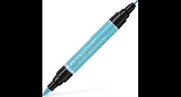 Faber-Castell tekenstift - Pitt Artist Pen - 154 licht kobalt turquoise - duomarkers - dubbelzijdige stift - FC-162154