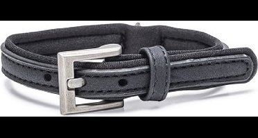 Beeztees Balacron Ax Halsband Hond - Kunstleer - Zwart - 21-26 cm x 10 mm