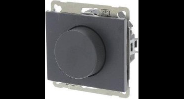 Inbouw Dimmer LED - Geschikt voor Berker K1 -120 W - Universeel -  Drukwissel - Antraciet