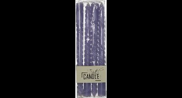 Gedraaide kaarsen - Set van 4 stuks - 26cm - Twisted candle - Swirl kaarsen - lila