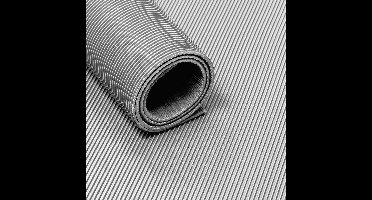 Rubber loper / rubbermat op rol ribbel 3mm grijs - Breedte 120 cm - Geurloos - per strekkende meter