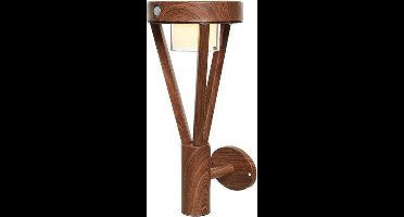 Lumineo Solar wandlamp RVS Warm wit 17x16xH33.50cm-40L