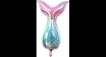 Folieballon Zeemeerminstaart Roze/blauw, 60cm kindercrea