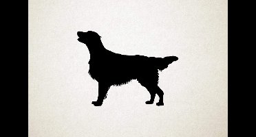 Silhouette hond - Flat-coated Retriever - S - 45x60cm - Zwart - wanddecoratie