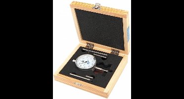 HBM 001 mm Slag 10 mm Analoge Meetklok Inclusief 5 Verlengstiften