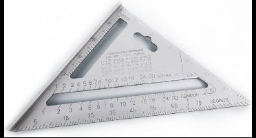 HBM aluminium gradendriehoek - blokhaak - meetdriehoek