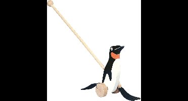 Bino Stokroller Pinguïn Junior 53 Cm Hout Naturel