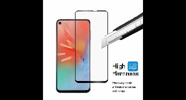 Ntech Screenprotector Geschikt voor Samsung Galaxy A60 full cover Screenprotector Tempered Glass - Zwart