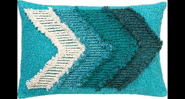 Dutch Decor ARROW - Kussenhoes van katoen Aquarelle 40x60 cm - blauw - met rits - zonder binnenkussen