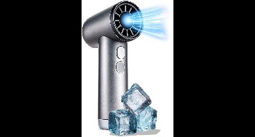 Lifetime Air Hoge Snelheidsventilator - Draagbare Handventilator met 3 Snelheden - Mini Ventilator USB-C Oplaadbaar - Krachtige Luchtstroom voor Onderweg - 13 x 4 x 9 cm - Grijs
