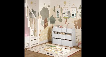 Speelgoedkast - Opbergkast Speelgoed - Kinderen - Speelgoed Organizer - Vakkenkast - 9 Vakken - Wit