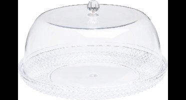 Excellent Houseware Taartplateau + Stolp 33x14 cm Transparant
