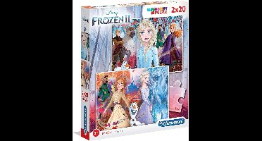 Clementoni - Puzzel - 2x20 Stukjes - Frozen 2 - Puzzel Voor Kinderen - Vanaf 3 Jaar