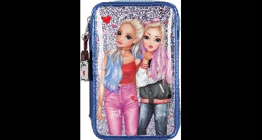 Top Model Etui 3-vaks Meisjes 20 Cm Polyester Blauw 44-delig