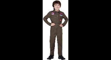 Smiffys - Top Gun Kinder Kostuum - Kids tm 2 jaar - Bruin