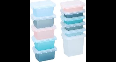 Non-branded Vershoudbakjes 0,1/0,2/0,4 Liter Polypropyleen 11-delig