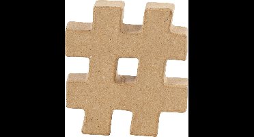 Teken, #, H: 10 cm, dikte 1,7 cm, 1 stuk