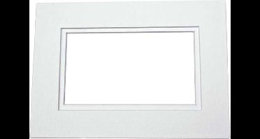 Passepartout Dubbeldik Wit/Wit Kern 27,9x35,6cm (10 stuks)