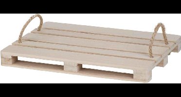 Pallet Pln Hout 40x30xh3,5cm Rechthoek2xhandvat Touw