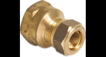 Bonfix Overgangskoppeling messing 10 mm x 3/8" knel x buitendraad KIWA/GASTEC