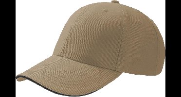 Atlantis Sport Sandwich 6 Panel Baseball Cap (Pakket van 2) (Khaki)