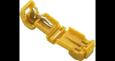 Draad Connector met Kabelschoen Snelkoppeling - 1.0-2.5 mm2 - Geel 100 Stuks