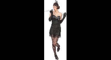 "Zwarte Charleston kostuum voor dames  - Verkleedkleding - Small"
