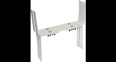 Geli Verstelbare muurbeugels - 2x - metaal - balkon haken - 12 t/m 23,5 cm - wit