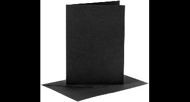 CC Kaarten & Enveloppen 10,5x15 cm Zwart 6 stuks