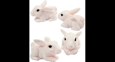 CC Mini Konijnen 10 mm Wit 4 stuks