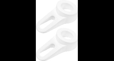 Deltafix Block it Deurwig - 2x - wit - TPE kunststof - 12 x 3,8 cm - deurstopper