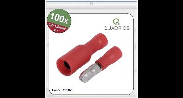 Quadrios 23C490 Ronde connector 0.5 mm² - 1.5 mm² Rood 100 stuk(s)
