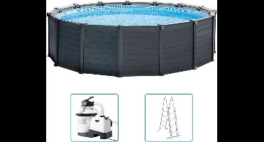 INTEX - Zwembadset - Graphite - Gray - Panel - bovengronds - 478x124 - cm