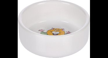 Flamingo Marmo - Eet- En Drinkpot Knaagdier - Eetpot Knaagdier Marmo Keramisch Rond Wit 8,5x8,5x3,5cm 125ml - 1st - 116646 - 1st