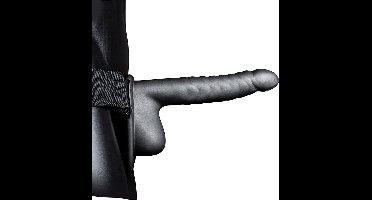 Ouch! by Shots - Ribbed Hollow Strap-On with Balls - 8 / 21 cm