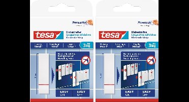 Tesa Powerstrips voor tegels/metaal - 12x stuks - Klusbenodigdheden - Plakstrips/powerstrips - Dubbelzijdig - Zelfklevend