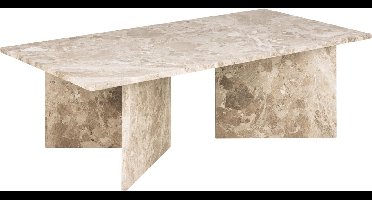 Giga Living Salontafel Zivik - Bruin Marmer - 140x70x42cm