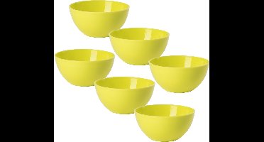 Plasticforte kommetjes/schaaltjes - 6x - dessert/ontbijt - kunststof - D17 x H7 cm - groen