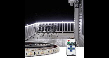 Led strip 3 meter Helder wit voor buiten- Complete set