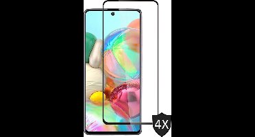 Screenprotector geschikt voor Samsung A71 - 4x Full Glas PET Folie