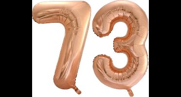 Folieballon nr. 73 Rosé Goud 86cm